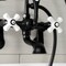 Kingston Brass AE59T0 Wall Mount Tub Faucet with Hand Shower, Matte Black AE59T0 - alternate 3